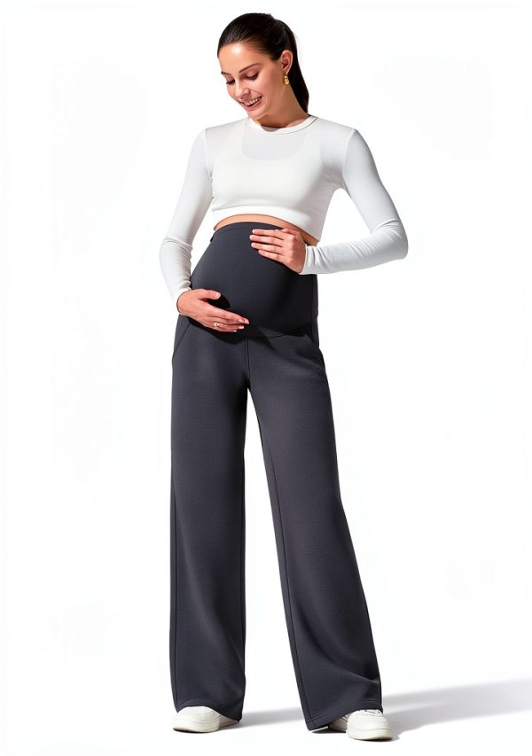 Barefeel Maternity Pants Fleece Soft Stretch Fit-5