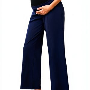 Maternity Work Pants Soft Elastic Belly Support Womens-0