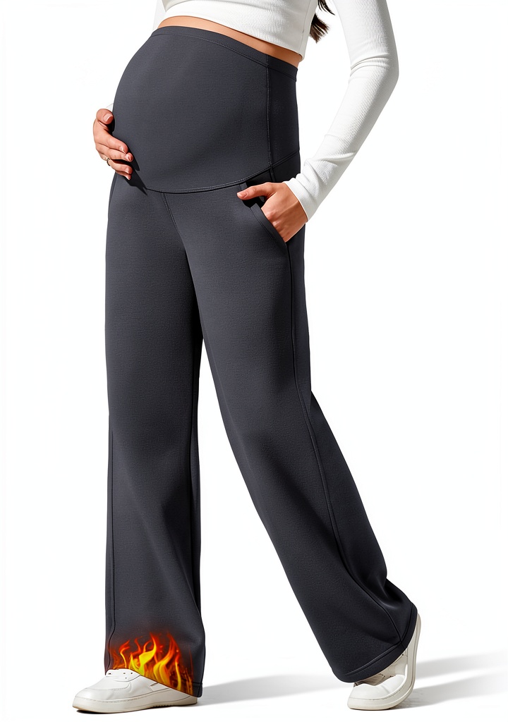 Maternity lounge pants worn during a casual walk