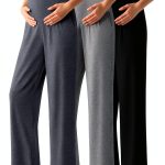 Maternity Pants High Waist Soft Wide Leg Pregnancy Wear-0