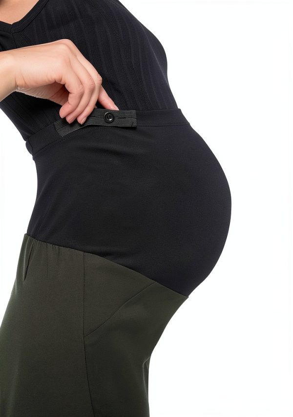 Maternity Work Pants Yvette Soft Elastic Design-3