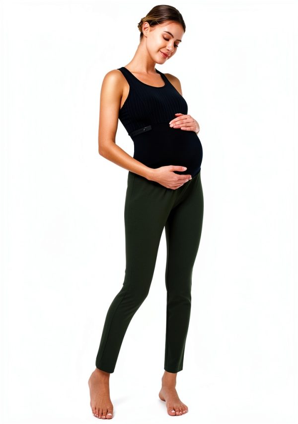 Maternity Work Pants Yvette Soft Elastic Design-5