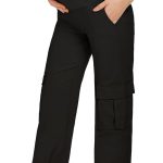 Maternity Cargo Pants KJ016 Black Khaki Straight Leg-0