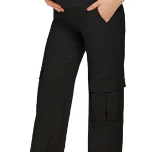 Maternity Cargo Pants KJ016 Black Khaki Straight Leg-0
