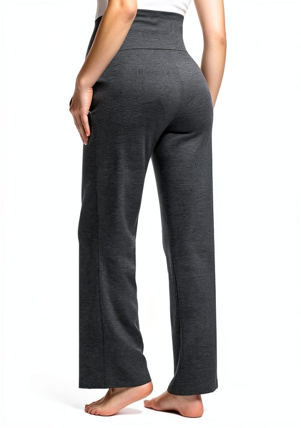 Maternity Pants High Waist Soft Wide Leg Pregnancy Wear-5