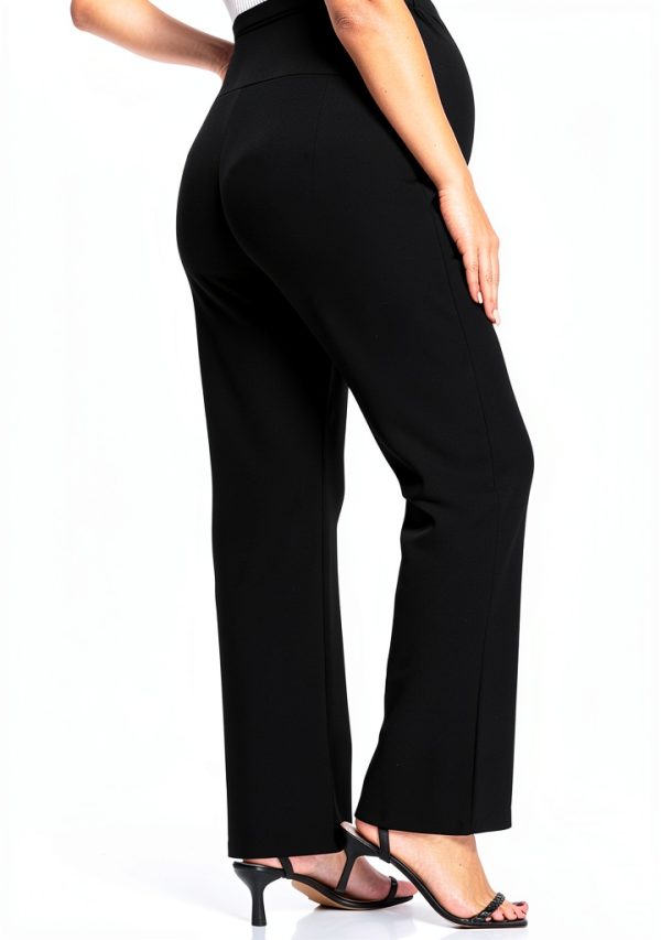 Foucome Maternity Work Pants Stretch Comfort Full Panel-2