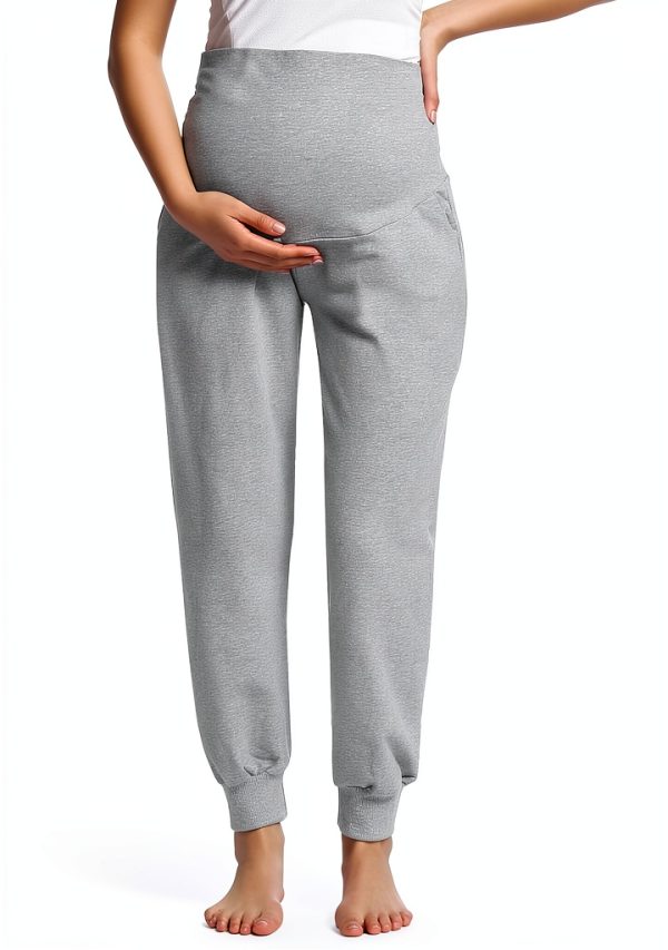 Maternity Sweatpants Cotton Spandex Jogger Pants Women-2