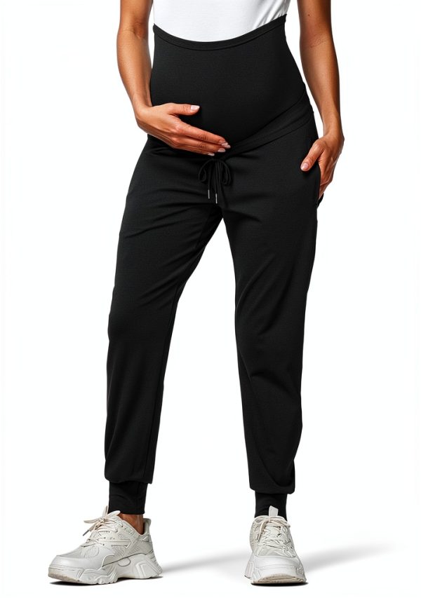 Maternity Joggers Pants Soft Stretch Womens Workout Wear-3