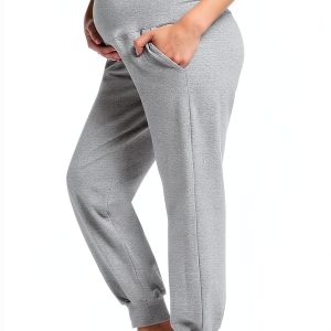 Maternity Sweatpants Cotton Spandex Jogger Pants Women-0