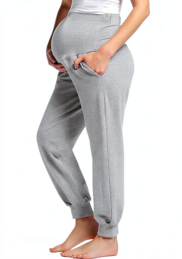 Maternity Sweatpants Cotton Spandex Jogger Pants Women-0