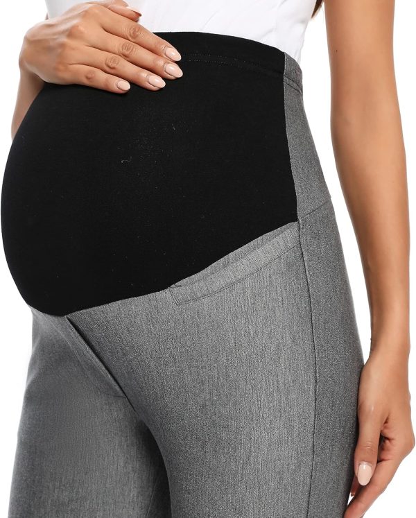 Foucome Maternity Work Pants Ultra Soft Stretch-3