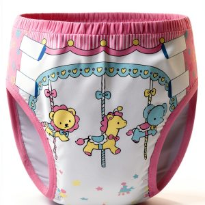 LittleForBig Pink Training Pants for Baby Girls LA01 LB Circus Medium-0