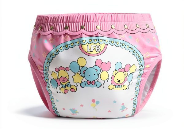LittleForBig Pink Training Pants for Baby Girls LA01 LB Circus Medium-3