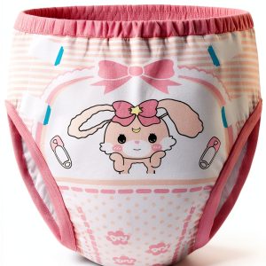 LittleForBig Pink Baby Usagi Training Pants for Girls Medium Small-0