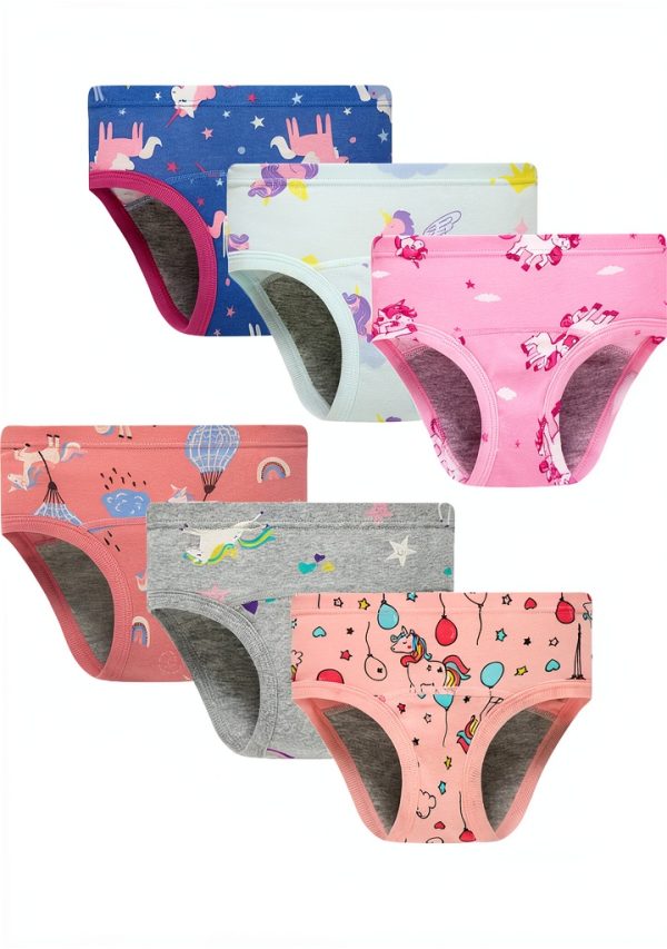 Boboking Girls Training Underwear 6 Pack Breathable Cotton-0