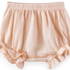 LittleLuxe Baby Girls Muslin Bloomers Soft Ruffle Shorts 12-24 Months-0