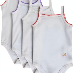 Cotton Bliss Baby Girls' Multicolor Tank Top Onesie 0-36 Months-0