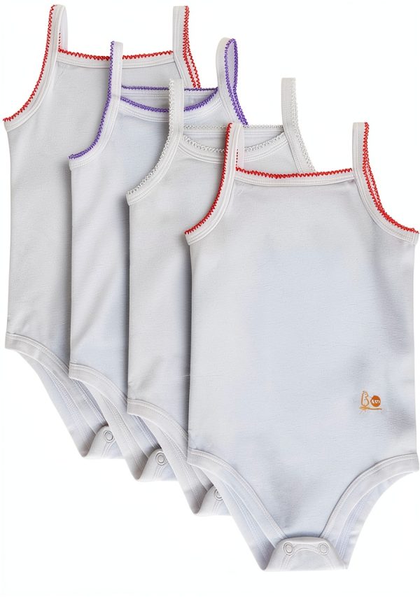 Cotton Bliss Baby Girls' Multicolor Tank Top Onesie 0-36 Months-0
