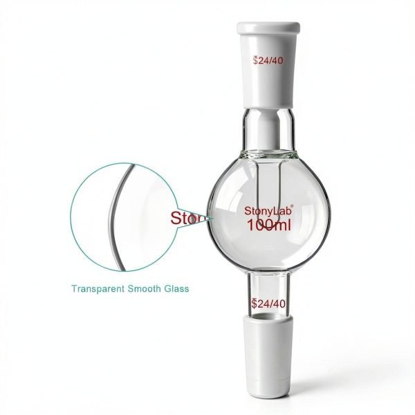 Rotary Evaporator Bump Trap 100ml – STONYLAB Borosilicate Anti‑Foam-2